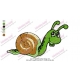Cute Snail Embroidery Design